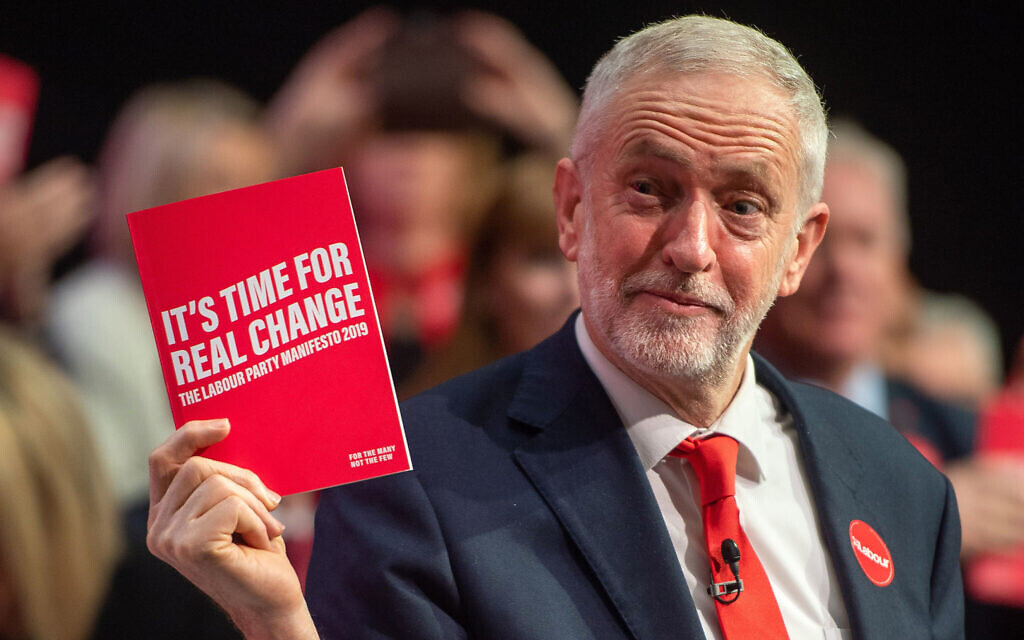 Labour Party leader Jeremy Corbyn during the launch of his party's manifesto in Birmingham. (Credit: Joe Giddens/PA Wire)