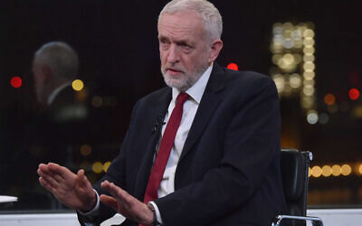 Jeremy Corbyn during a BBC interview with Andrew Marr. (Photo credit: Jeff Overs/BBC/PA Wire)