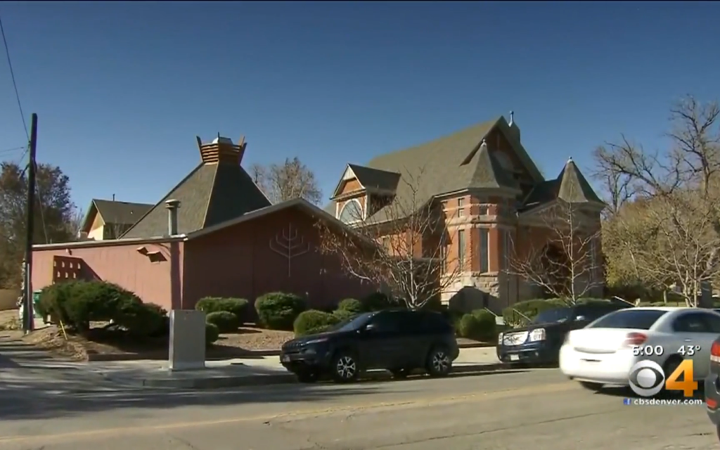 Screenshot of the Temple Emanuel (screenshot from https://denver.cbslocal.com/)
