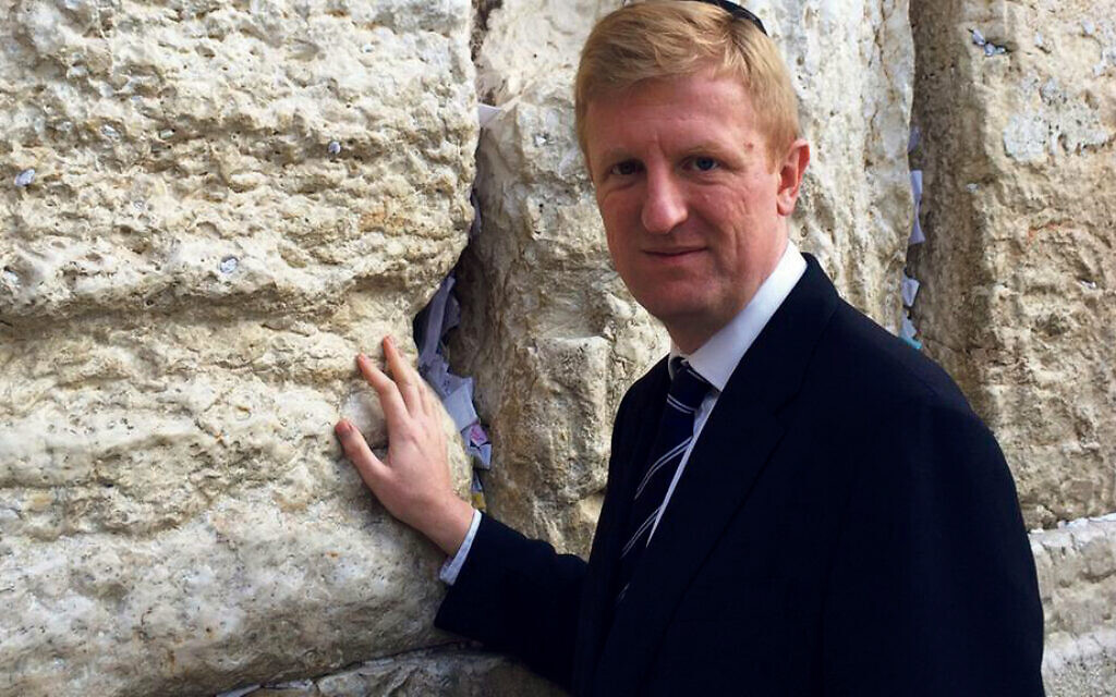 Hertsmere’s Conservative Oliver Dowden, pictured at the Western Wall