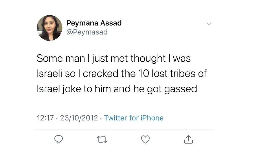 Peymana Assad's 2012 tweet