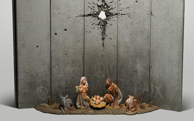 Banksy's new artwork titled Scar of Bethlehem. (Photo credit: Banksy/PA Wire)