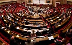 The debating chamber of the French National Assembly in Paris The debating chamber of the French National Assembly in Paris
