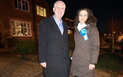 Ivan Lewis and Theresa Villiers  on the doorstep