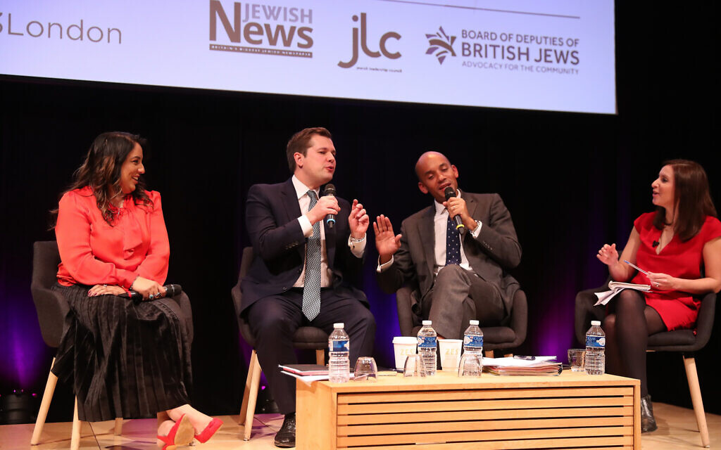 Naz Shah, Labour's candidate for Bradford West; Robert Jenrick, Conservative candidate for Newark; Chuka Umunna, Liberal Democrat candidate for Cities of London & Westminster. Tamara Cohen, Sky News political correspondent (Photo credit: Marc Morris Photography)