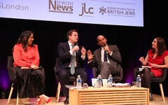 Naz Shah, Labour's candidate for Bradford West; Robert Jenrick, Conservative candidate for Newark; Chuka Umunna, Liberal Democrat candidate for Cities of London & Westminster. Tamara Cohen, Sky News political correspondent (Photo credit: Marc Morris Photography)