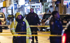 Police cordon off a street near the scene of a shooting in Jersey City of New Jersey, the United States, Dec. 10, 2019.  (Xinhua/Wang Ying)