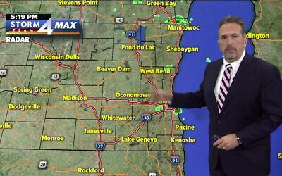 Milwaukee weatherman Scott Steele. (YouTube screenshot via Times of Israel)