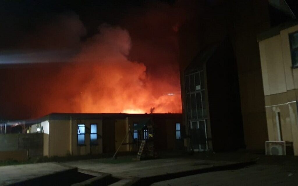 A huge blaze broke out at a Jewish school in Canvey Island, Essex. Credit: Relaxing Room A huge blaze broke out at a Jewish school in Canvey Island, Essex. Credit: Relaxing Room