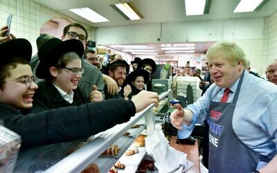 Boris Johnson at Golders Green's Grodzinski Bakery (credit: Boris Johnson/Twitter)