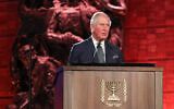 Britain's Prince Charles speaks during the Fifth World Holocaust Forum at the Yad Vashem Holocaust memorial museum in Jerusalem, Israel, 23 January 2020. The event marking the 75th anniversary of the liberation of Auschwitz under the title 'Remembering the Holocaust: Fighting Antisemitism' is held to preserve the memory of the Holocaust atrocities by Nazi Germany during World War II. Photo by: Yonatan Sindel-JINIPIX