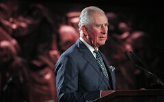Prince Charles speaks during the Fifth World Holocaust Forum at the Yad Vashem Holocaust memorial museum in Jerusalem, Israel, (Photo by: Yonatan Sindel-JINIPIX)