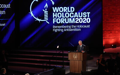 The Prince of Wales speaking at the World Holocaust Forum at Yad Vashem, (Photo credit: Oded Karni/Government Press Office/PA Wire)