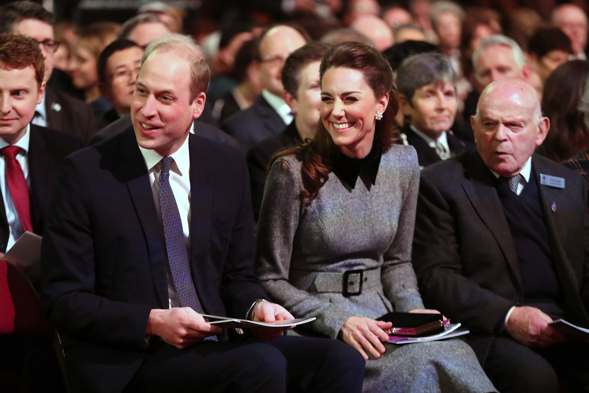The Duke and Duchess of Cambridge during the UK Holocaust Memorial Day Commemorative Ceremony at Central Hall in Westminster, London.  (Photo credit: Chris Jackson/PA Wire)