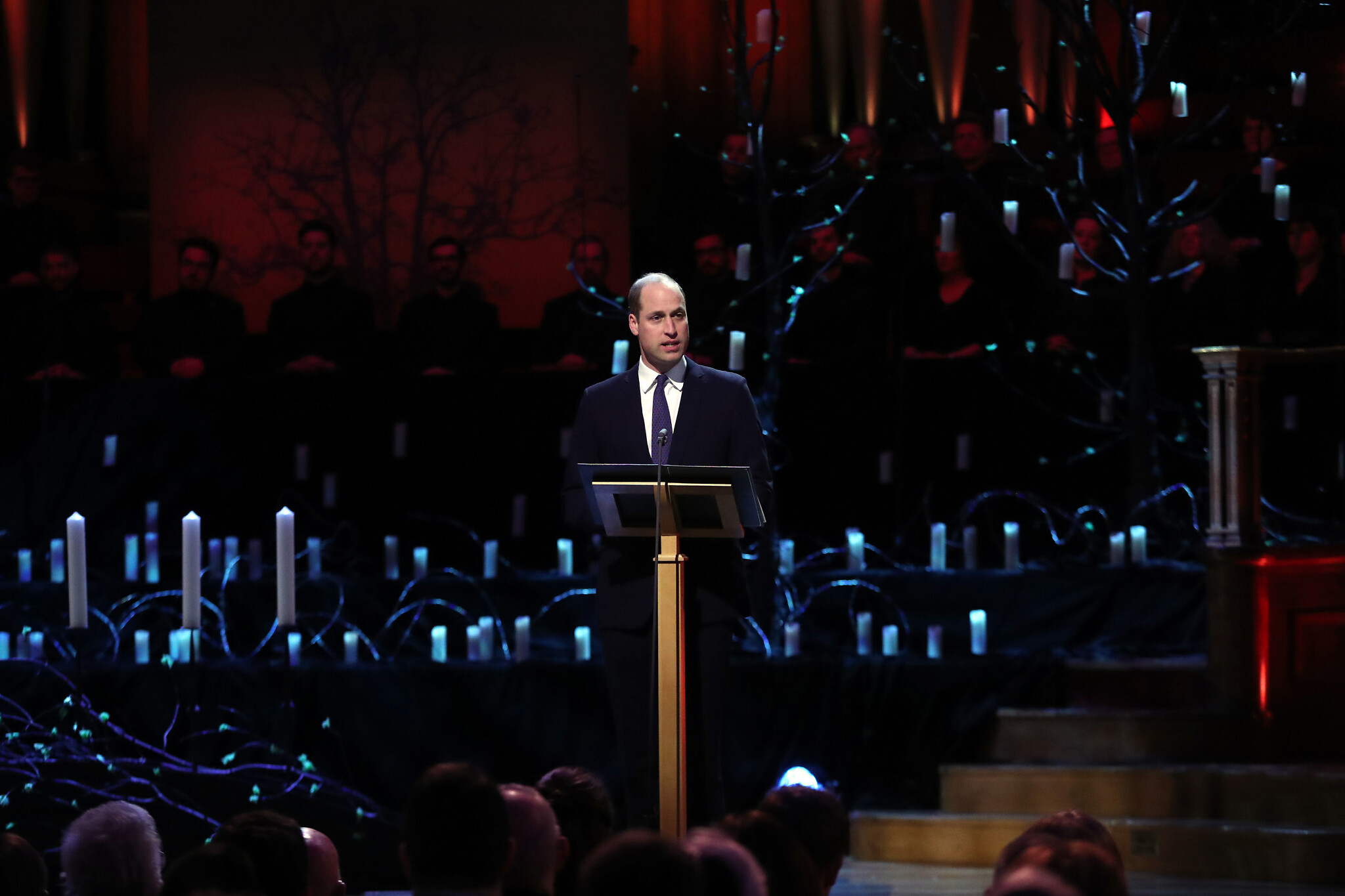 The Duke of Cambridge speaking during the UK Holocaust Memorial Day Commemorative Ceremony at Central Hall in Westminster, London. (Photo credit: Chris Jackson/PA Wire)