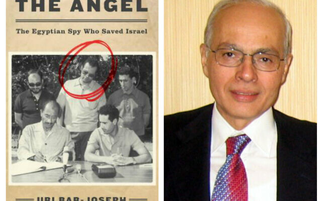 Ashraf Marwan (right) and The Angel: The Egyptian Spy who Saved Israel (Wikipedia/ 	Eyal evron and Raafat)