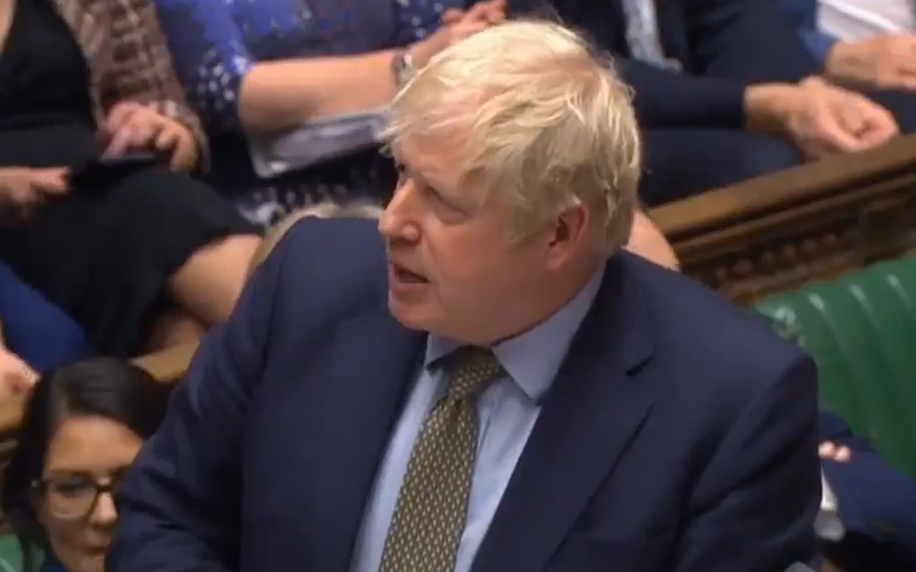 Boris Johnson in the Commons
