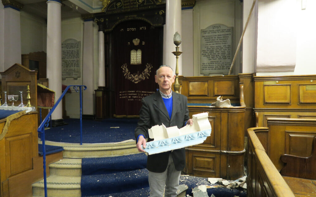 Damage caused to Whitechapel’s East London Synagogue (Credit: Mike Brooke/East London Advertiser)