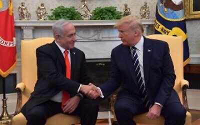 Benjamin Netanyahu meeting with President Donald Trump