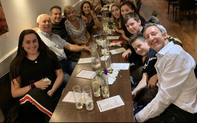 Sabrina out with her family for a meal! (Jewish News)