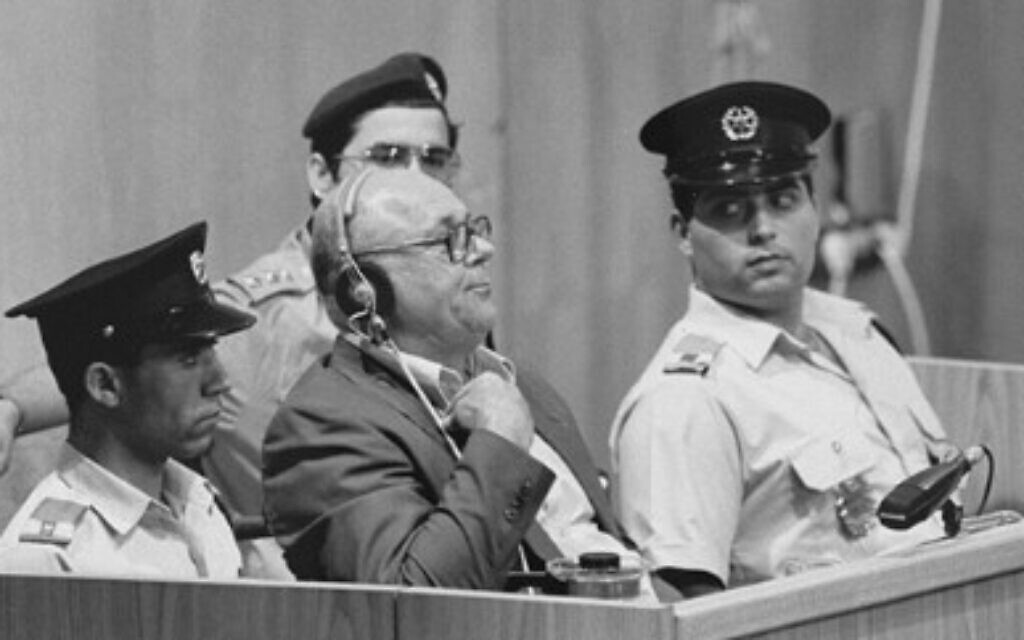 John Demjanjuk hearing his death sentence. Demjanjuk Trial Jerusalem (Wikipedia/USHMM Photograph #65266, courtesy of Israel Government Press Office)