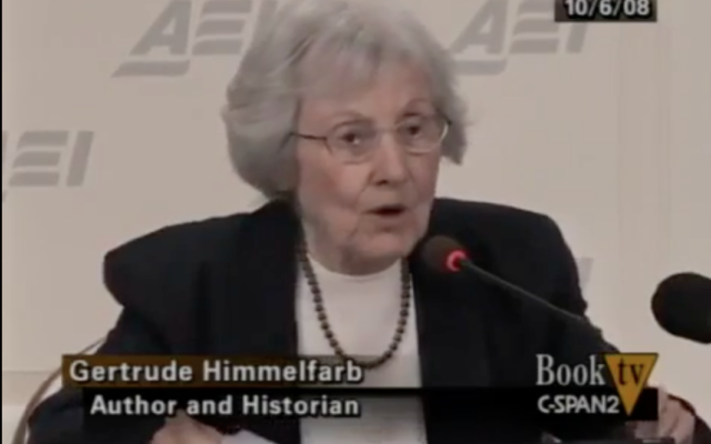Gertrude Himmelfarb (Screenshot from Youtube)