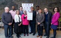 Survivors of the Holocaust and recent genocides with Olivia Marks-Woldman, HMDT Chief Executive, and Laura Marks, HMDT Chair.



Credit: Holocaust Memorial Day Trust.