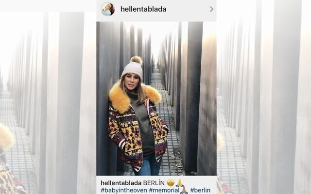Screenshot of Instagram post apparently published by @hellentablada
