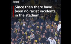 Screenshot from BBC World Service video on Facebook on the eradication of racism at Beitar Screenshot from BBC World Service video on Facebook on the eradication of racism at Beitar