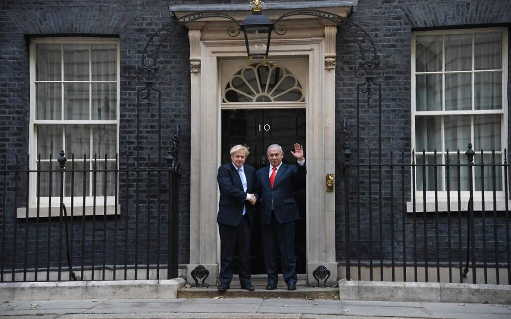 PM Boris Johnson and Israeli counterpart, Bibi Netanyahu