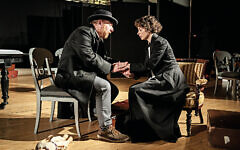 Adrian Scarborough and Faye Castelow in rehearsal