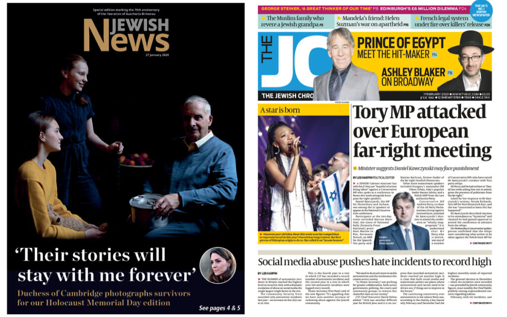 Jewish News and Jewish Chronicle,  hours from merging in 2020, have since taken different paths.