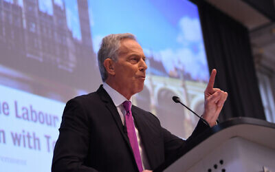 Former prime minister Tony Blair during a speech to mark the 120th anniversary of the founding of the Labour party, in the Great Hall at King's College, London. (Photo credit: Stefan Rousseau/PA Wire)