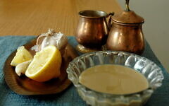 Dish of tahini

(Wikipedia/Gilabrand/ Attribution-ShareAlike 3.0 Unported (CC BY-SA 3.0)
 https://creativecommons.org/licenses/by-sa/3.0/legalcode)