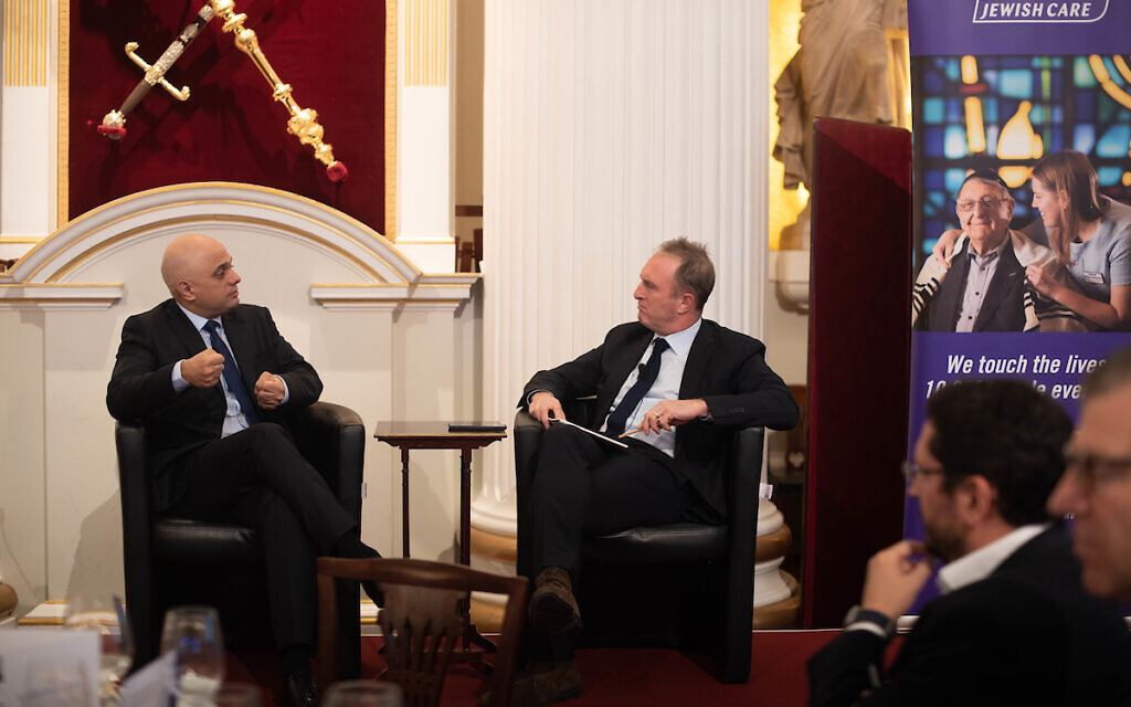 Sajid Javid in conversation with the former BBC News director James Harding. ((C) Blake Ezra Photography Ltd. 2020)