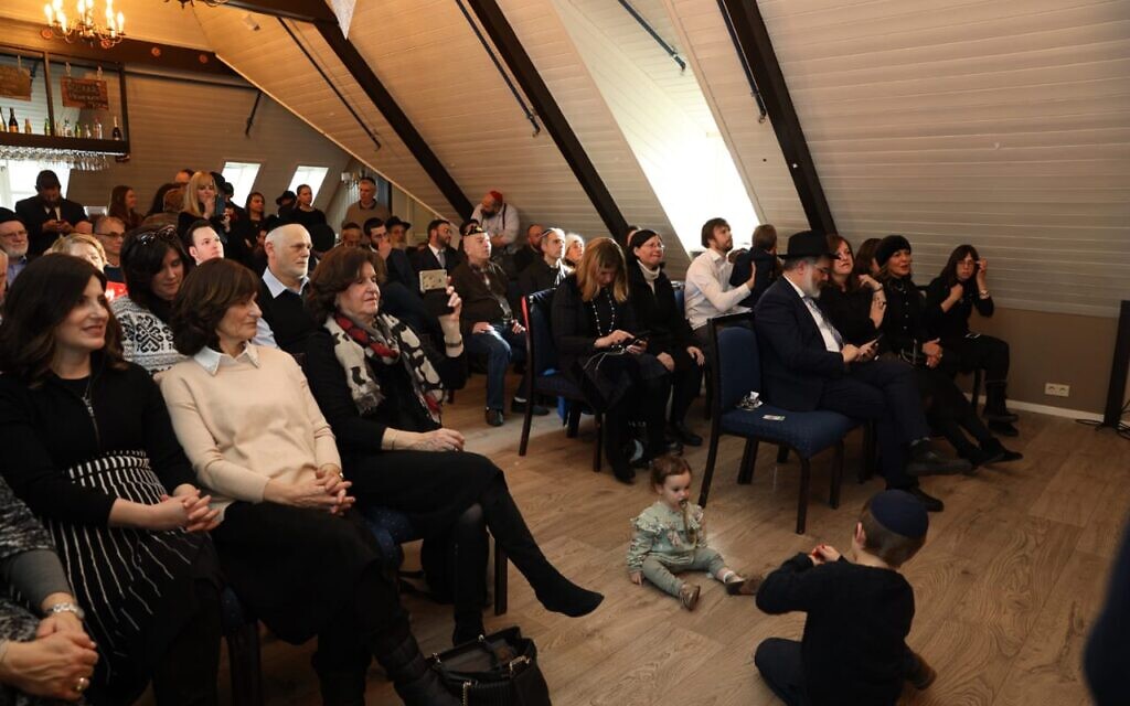 Iceland's Jewish community celebrates a new Torah scroll (Credit: Chabad. Photographer: Gabriel Rutenberg)