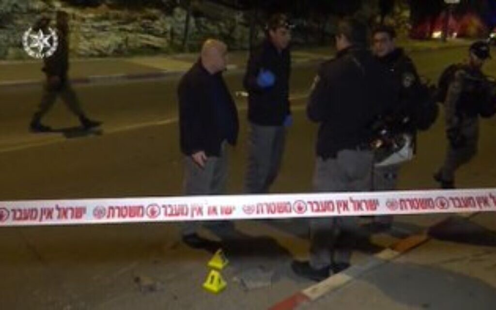 Screenshot from Micky Rosenfeld on Twitter, of the aftermath of the ramming attack