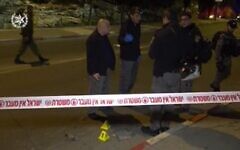 Screenshot from Micky Rosenfeld on Twitter, of the aftermath of the ramming attack