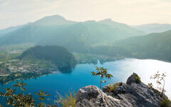 Beautiful Garda Lake on a sunny summer day.