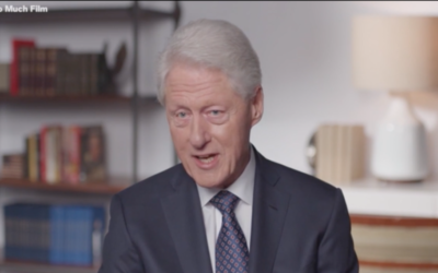 Bill Clinton speaks in a clip from "Viral: Antisemitism in Four Mutations." (Screenshot from Newsweek via JTA)