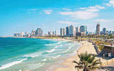 Views of the waterfront and beaches of Tel Aviv  from Jaffa