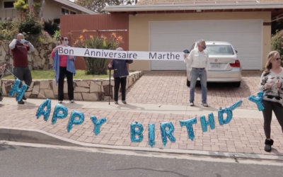 Well wishers lined the streets to wish Marte happy 100th!