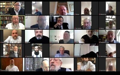 Example of a Zoom meeting with representatives of the Conference of European Rabbis