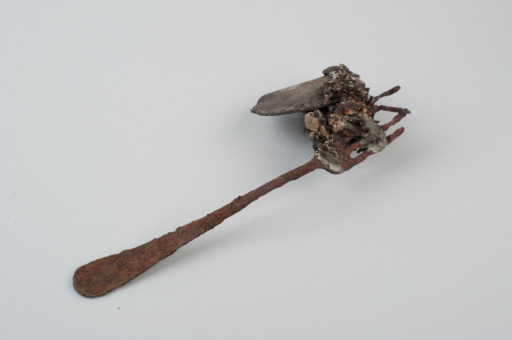 Objects discovered in Block 17 in Auschwitz I. Photo: Marcin Inglot / Auschwitz Museum
