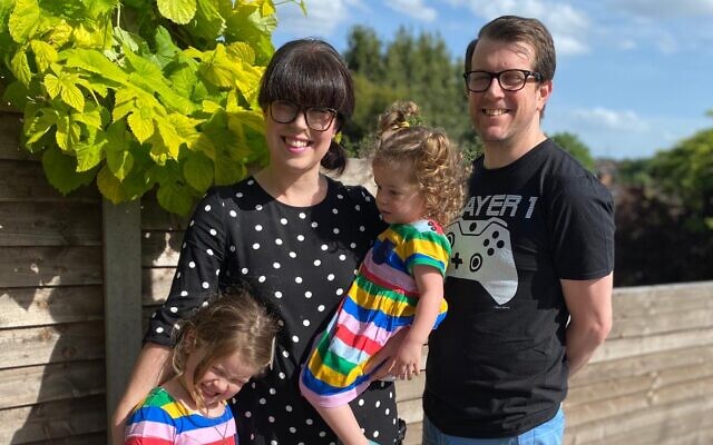 Claire Balkind, 36, with her partner Russell, 39, and children Maisie, 5, and Georgie, 2