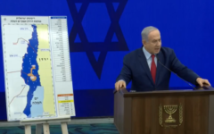 Benjamin Netanyahu during a press conference announcing a planned annexation of the West Bank.