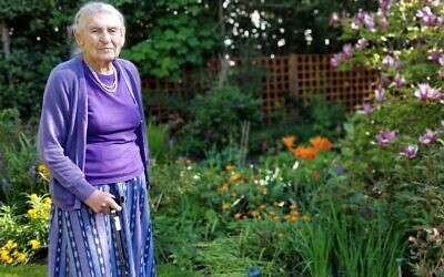 Robin Myers in her garden (Credit: World Jewish Relief)