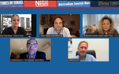Four Jewish newspaper editors, including Jewish News' Richard Ferrer (top, centre) discuss challenges faced across the Jewish world and within their communities - from antisemitism and coronavirus to the role of the media in a rapidly changing landscape.
