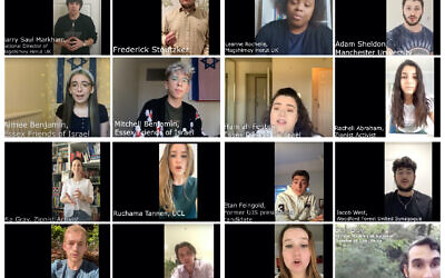 Screenshot of 16 pro-Israel activists on the pro-annexation video