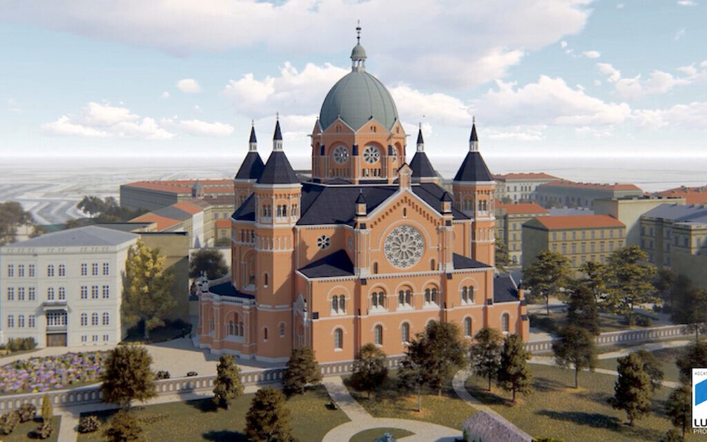The 20-year project digitally reconstructed the new synagogue